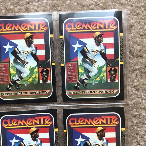1986 Donruss Roberto Clemente Hall Of Fame #612(Lot of 10 cards) - Picture 7 of 10